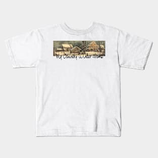 Americana, Country Winter Kids T-Shirt